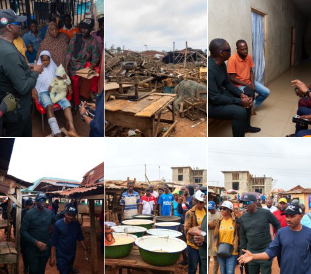 Asue Ighodalo Visits Victims Of Jattu Market Incident