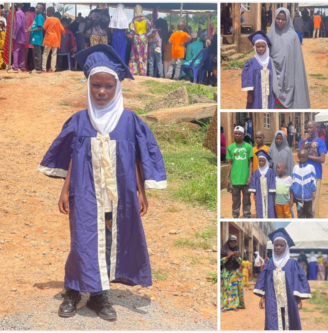 Nine-Year-Old Zakiya Usman Graduates Nursery School Courtesy of AUCHI BLOG